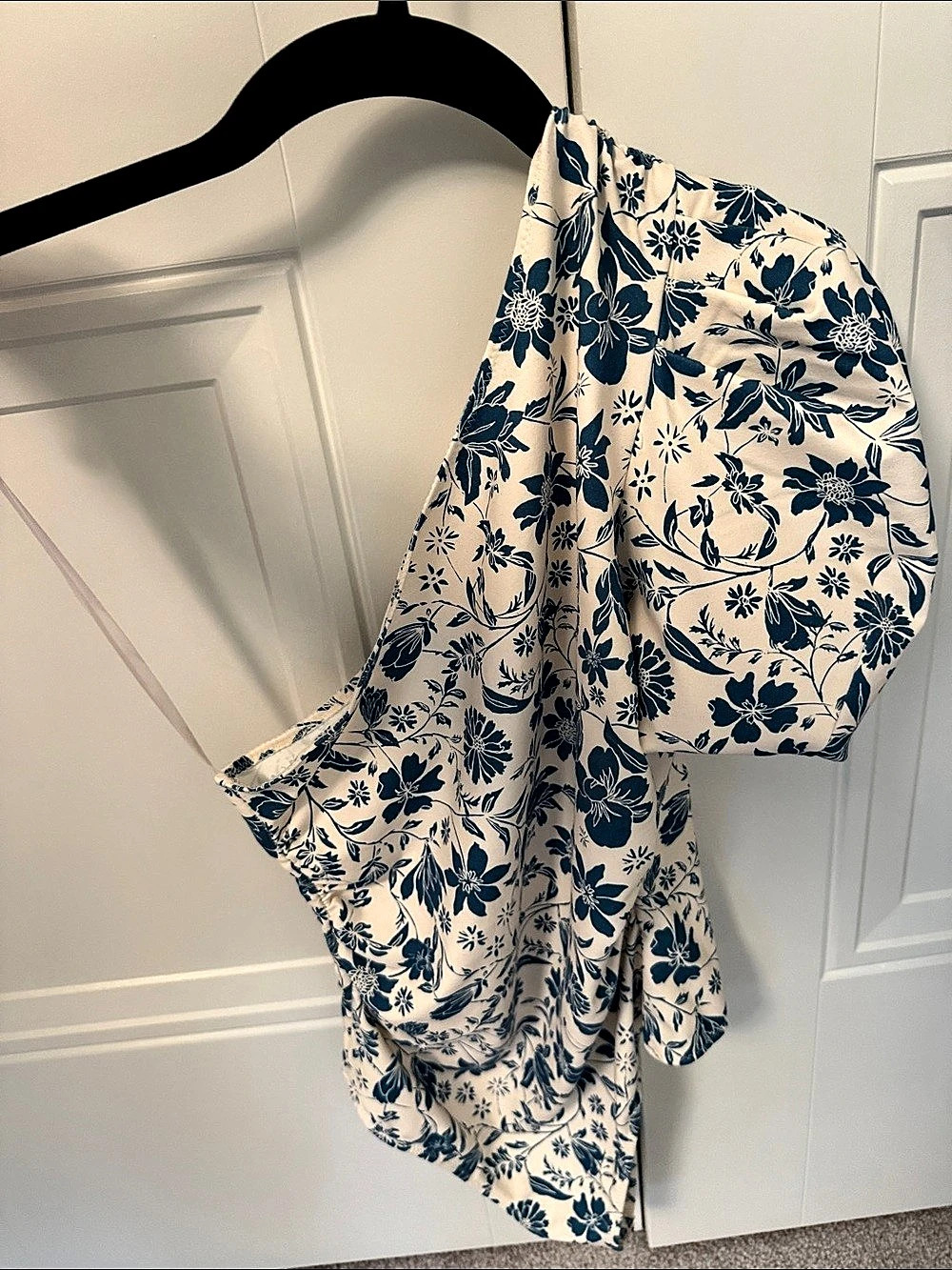 Free People Bodysuit in White & Blue Size XS NWT
